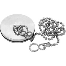 Chrome Metal Bathroom Bath Plug and Chain Heavy Duty Brass Waste