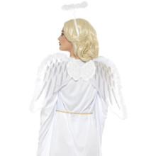 White angel kit with wings and halo for adults