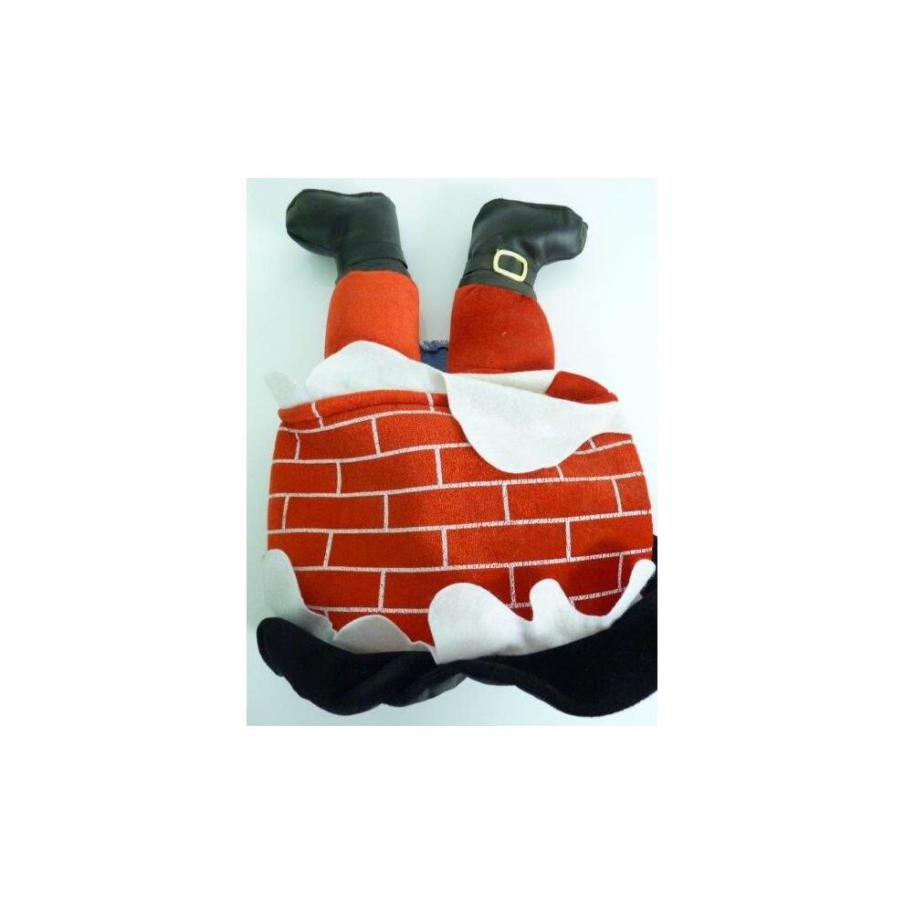 Smiffy's Santa Stuck In Chimney Hat - Hat Santa Stuck Chimney Fancy Dress Christmas Mens Costume Ladies Accessory Xmas Red/Black