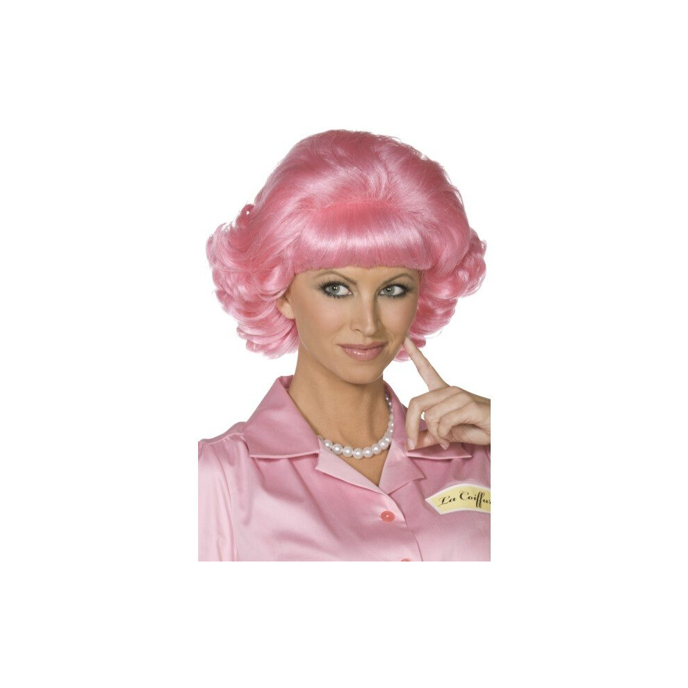 Smiffy's Frenchy Wig - Pink -  wig frenchy pink fancy dress grease smiffys ladies 1950s