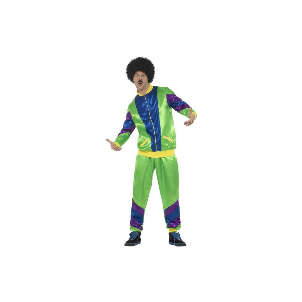 Smiffy's 43129l 80's Height Of Fashion Shell Suit Male Costume (large) -  shell suit fancy dress mens height fashion 80s costume scouser 1980s