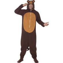 Smiffy's Adult Men's Monkey Costume, All In One With Hood, Party Animals, - costume monkey fancy dress mens animal zoo outfit ladies jungle adults