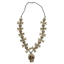Skull & Cross Bones Necklace -  halloween necklace skull skulls cross bones necklaces jewellery fancy dress accessory costumes voodoo chain