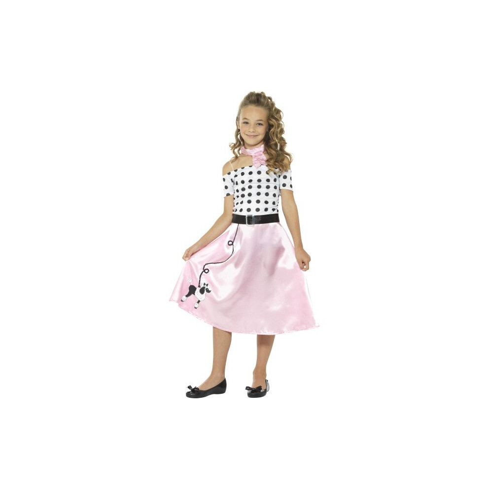 Smiffy's 24668s 50's Poodle Girl Costume (small) -  dress 50s poodle fancy costume girls rock roll outfit kids book smiffys day