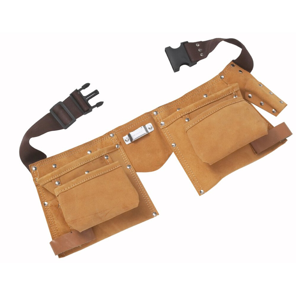 10 Pocket Economy Tool Pouch -  leather tool pouch double regular bluespot tools bs16332