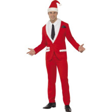 Smiffy's Adult Men's Santa Cool Costume, Jacket, Trousers, Hat, Mock Shirt And -