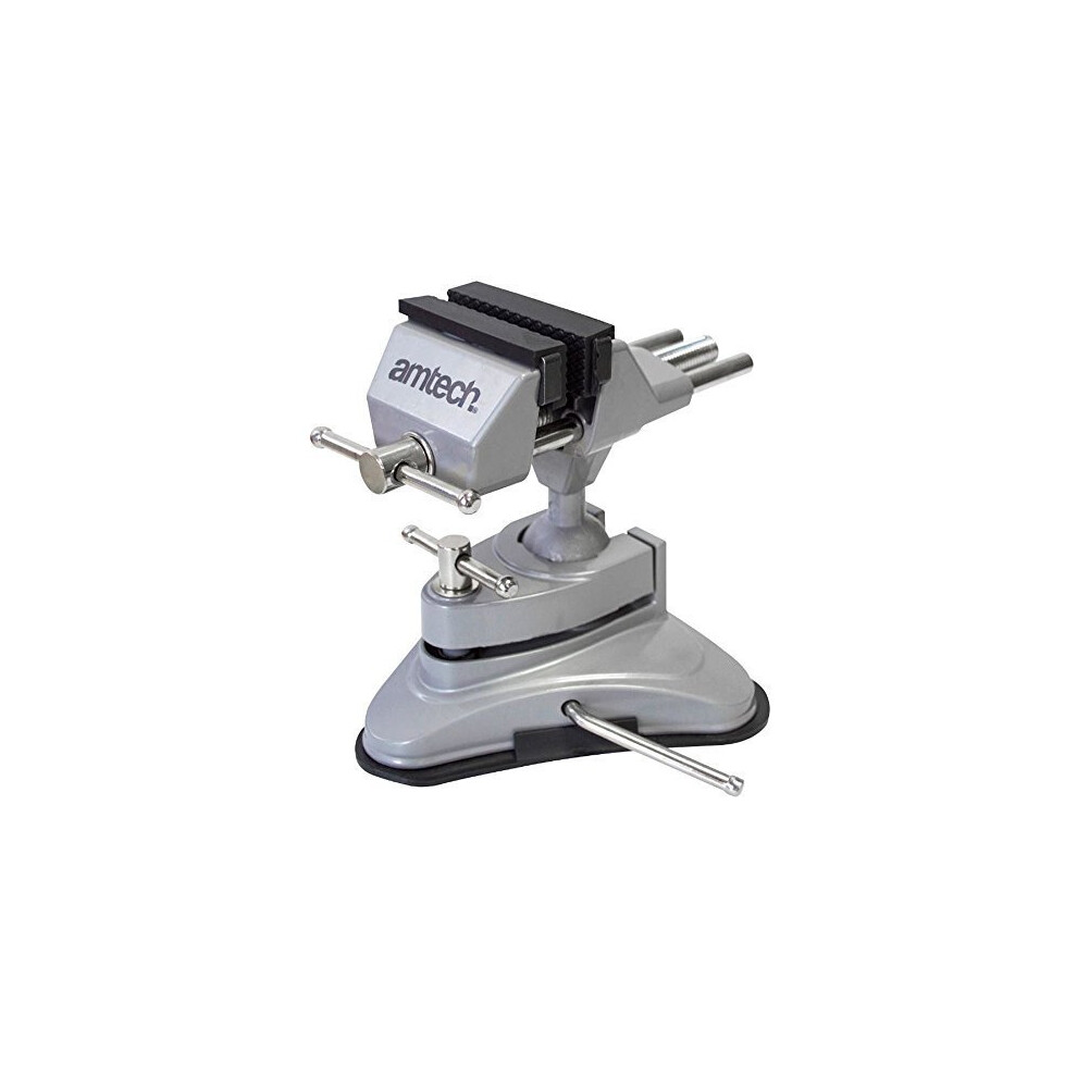 Suction Table Vice - Table Suction Vice Clamp 70Mm Jaw Bench Craft Portable Vise Hobby Electronics Adjustable Head Swivel Base 5032759044962