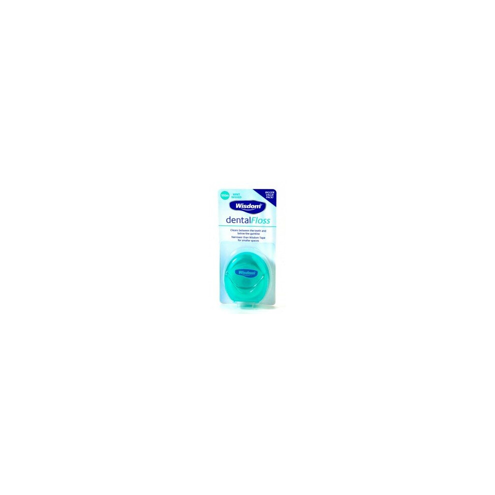 Wisdom Dental Floss Waxed - Dental Floss Mint Waxed 100M Pack