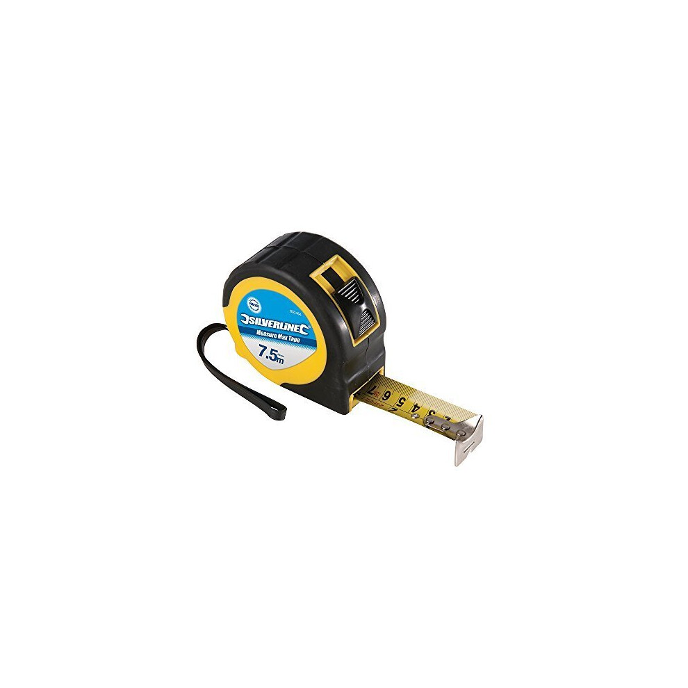 Silverline Measure Max Tape 7.5m / 25ft x 25mm -  measure tape max silverline 75m 633464 25mm