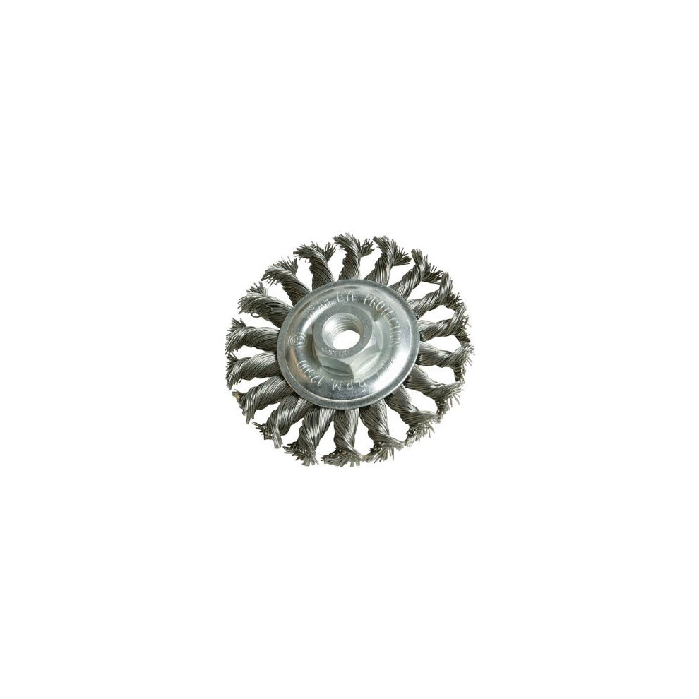 Silverline Angle Grinder 115mm Twist Knot Steel Wire Wheel Brush
