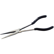 11" Long Nose Plier With None Slip Handles - nose long 11 plier pliers 275mm amtech extra grip reach drop forged straight new handle