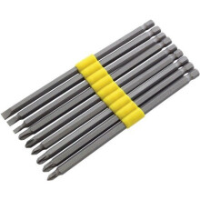 9pc 150mm Power Bit Set - extra long screwdriver 150mm set pozi 9 reach bit 14 hex philips flat