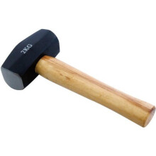 2kg Club Hammer - Hickory Shaft -  club hammer 2kg hickory ball pein pin claw panel beating builder diy tool handle