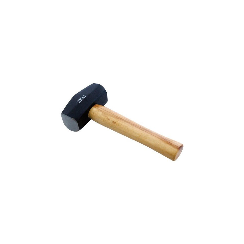 2Kg Club Hammer - Hickory Shaft - Club Hammer 2Kg Hickory Ball Pein Pin Claw Panel Beating Builder Diy Tool Handle 5032759000043