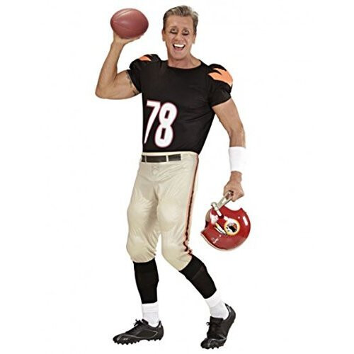 American Footballer xl stretch Stuffed T shirt Pants costume american footballer mens carnival fancy dress sports usa player xl on OnBuy