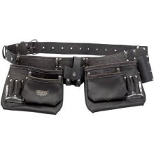 Oil Tanned Leathr Double Pouch - Tool Draper Leather Expert Oil 03138 - tool draper double leather pouch expert oiltanned 03138