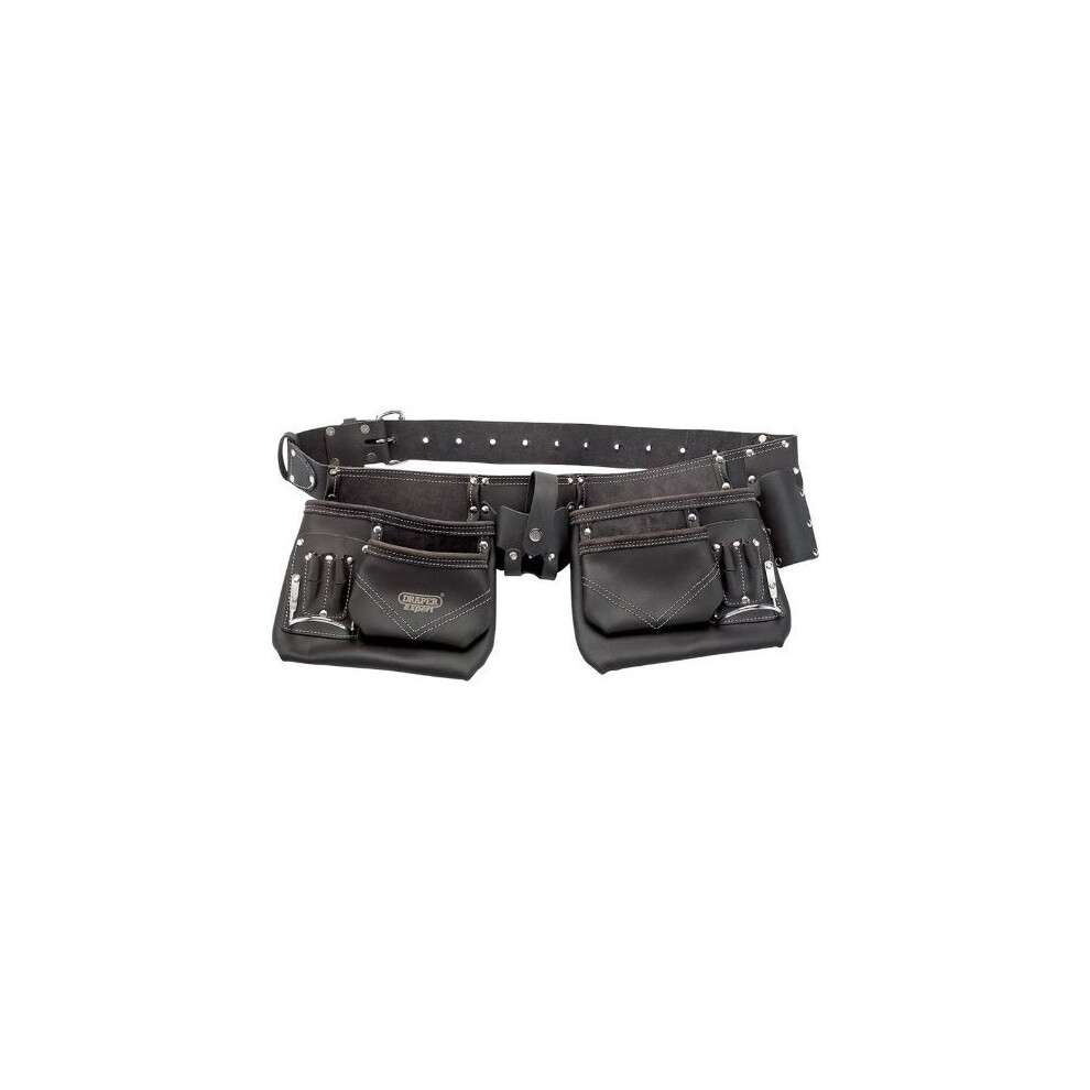 Oil Tanned Leathr Double Pouch - Tool Draper Leather Expert Oil 03138 -  tool draper double leather pouch expert oiltanned 03138