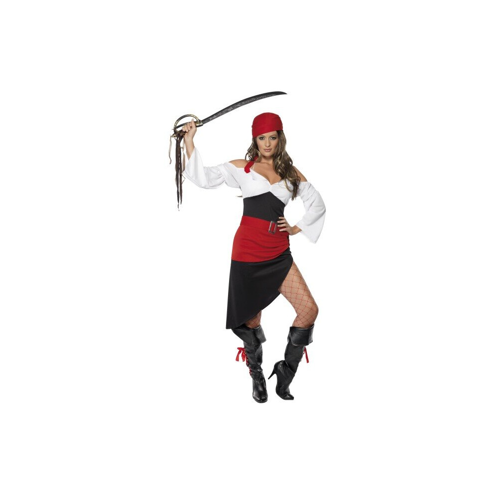 Smiffy's Adult Women's Sassy Pirate Wench Costume, Top, Skirt, Belt And
