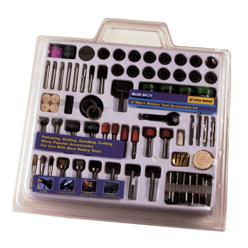 BlueSpot 216 Piece Rotary Tool Accessory Set -  rotary 216 blue spot piece tool accessory set