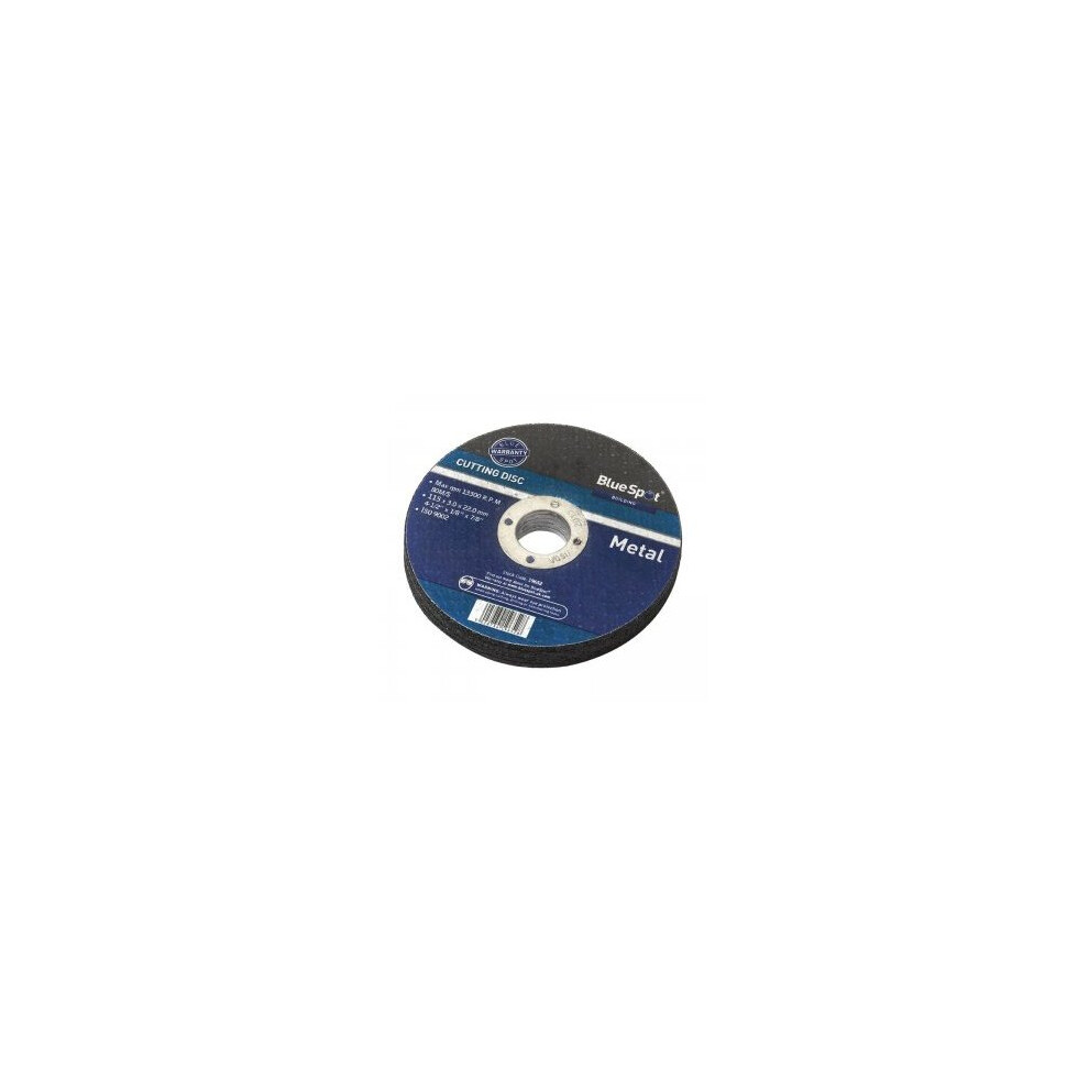 Bluespot 75mm (3") Metal Cutting Disc -  discs metal 3 75mm thin x steel air cut off slitting 10mm tool ss 16mm