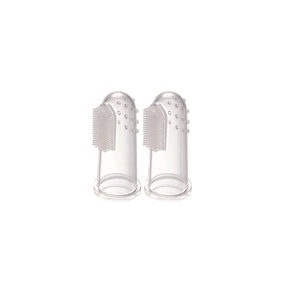 Finger Toothbrush And Gum Massager Twin Pack Bickiepegs