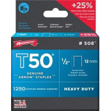 1/2" 1250 Piece T50 Arrow Staple Box - Staples 12mm 12in - staples t50 arrow 1250 12mm box 12in