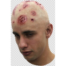 Prosthetic Bald Head Zombie Cap Paint - Rubber Halloween - zombie cap bald head Rubber prosthetic halloween