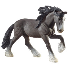 Figura Schleich - Shire Stallion - Animal de granja - Negro, Blanco y Marrón