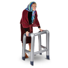 Inflatable Zimmer Frame - Silver Grey Hilarious Novelty Gift Approx 88cm - inflatable zimmer frame silver grey hilarious novelty gift approx 88cm