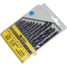 13pc High Speed Drill Set - Large - Bit HSS Metal Case 8mm Amtech Wood Plastic - drill set high speed bit hss metal case 13pc 8mm amtech wood