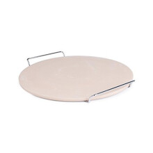 Non Branded Cl714 Round Pizza Stone With Metal Serving Rack - pizza stone round metal serving rack