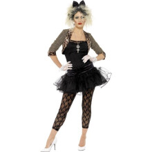 Smiffy's Adult Women's 80's Wild Child Costume, Jacket, Top, Tutu, Leggings -  costume child 80s wild womens adult fancy dress smiffys ladies madonna