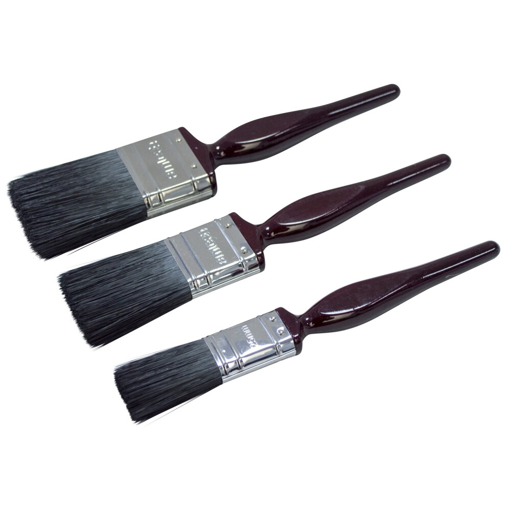 3Pc No Bristle Loss Paint Brush Set - Classic Handle - Amtech 3Pc Bristle Loss Paint Brush Set Classic Handle 5032759045112