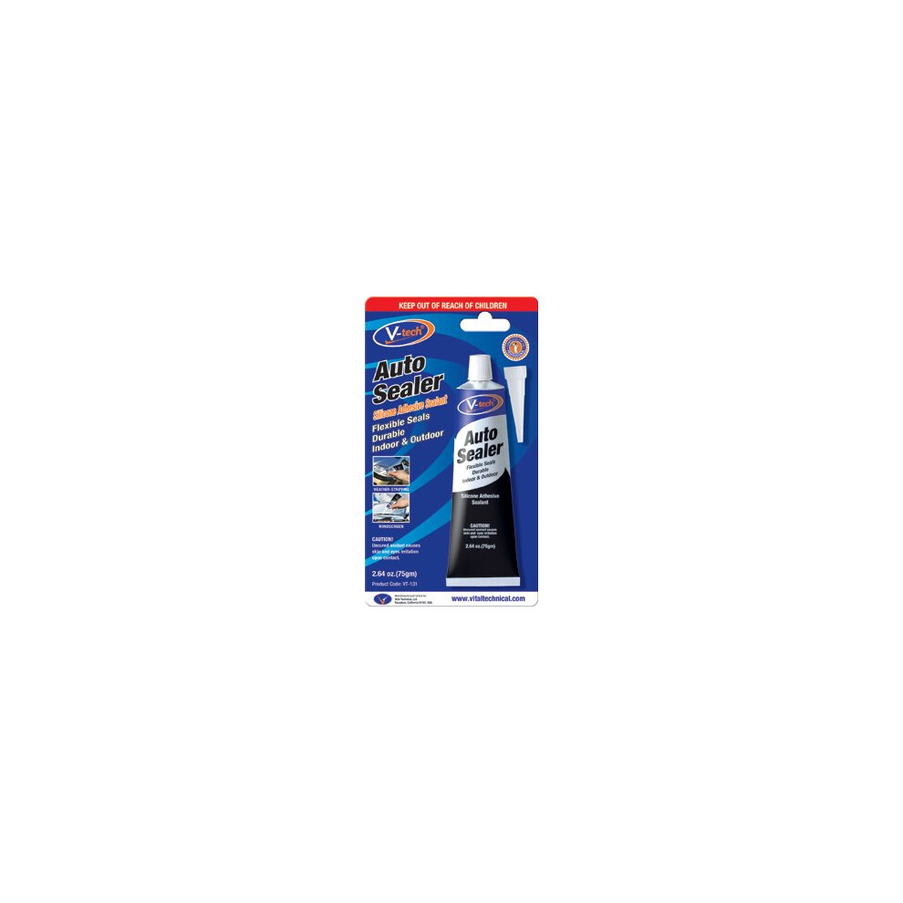 75gm V-tech Auto Sealer - Sealant Vtech 75g Silicone Streetwize Adhesive Vt131 -  sealant auto vtech 75g silicone streetwize sealer adhesive vt131