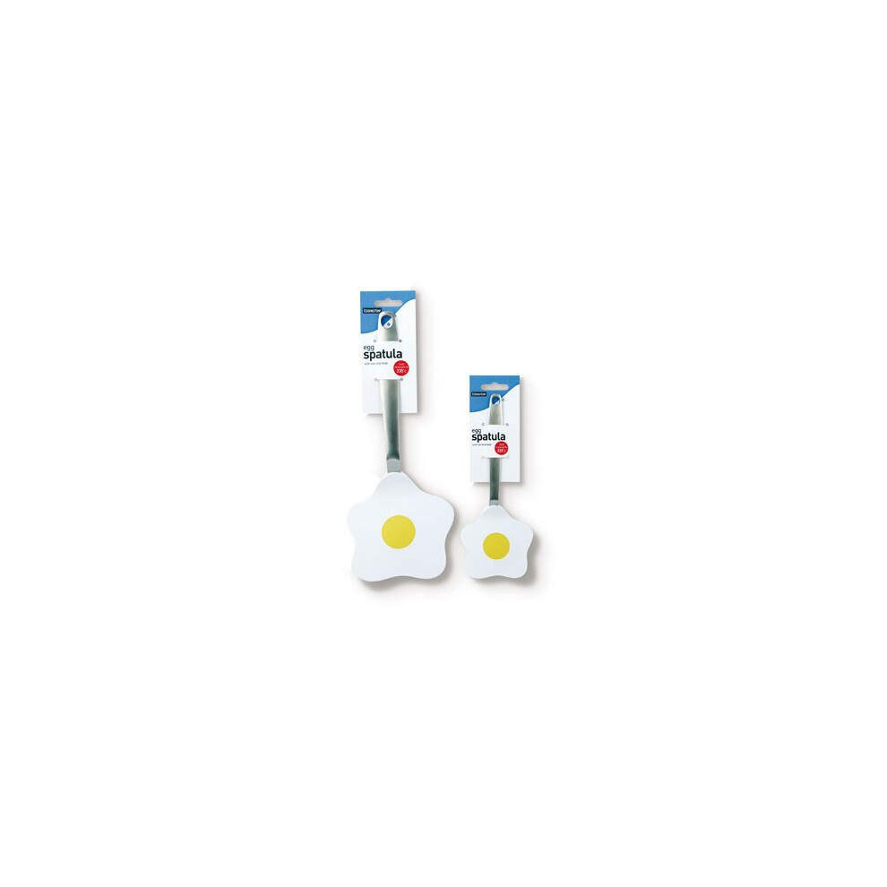 Eddingtons Small Fried Egg Shaped Egg Spatula - 215Cm Turner Nonslip Head - Egg Spatula Small 215Cm Turner Nonslip Head Yellow/White/Silver