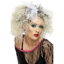 Blonde Short Ladies 80's Wild Child Curly Wig - wild wig 80s child fancy dress madonna ladies blonde adult womens 1980s bow costume