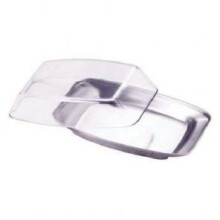 Clear Plastic & Stainless Steel Butter Dish - Lid Zodiac - stainless steel butter dish lid clear plastic zodiac