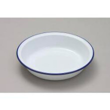 20cm White Round Pie Dish - Falcon Enamel Tin Baking -  falcon round pie enamel 20cm dish white tin baking