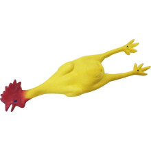 Smiffys Plucked Rubber Chicken - 23 Inches - Iconic Rooster Dog - rubber chicken iconic rooster dog