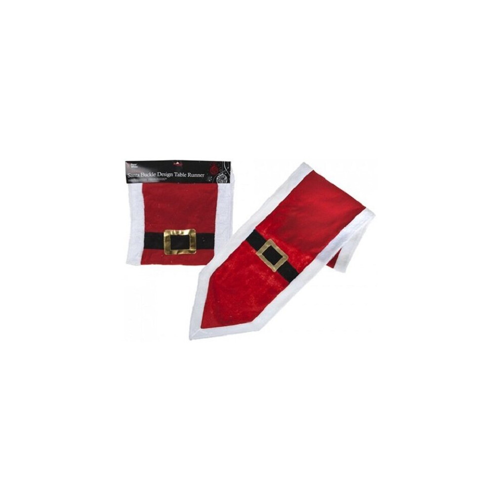 Christmas Santa Buckle Table Runner 35 x 180cm - Decoration Xmas Design 35cm -  table runner christmas santa buckle decoration x 180cm xmas design