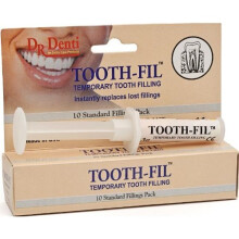 Dr Denti Tooth Fil Temporary Tooth Filling - 10 Standard Fillings Pack - Ready to use