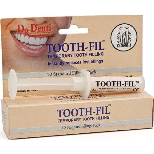 Dr Denti Tooth Fil Temporary Tooth Filling - 10 Standard Fillings Pack - Ready to use