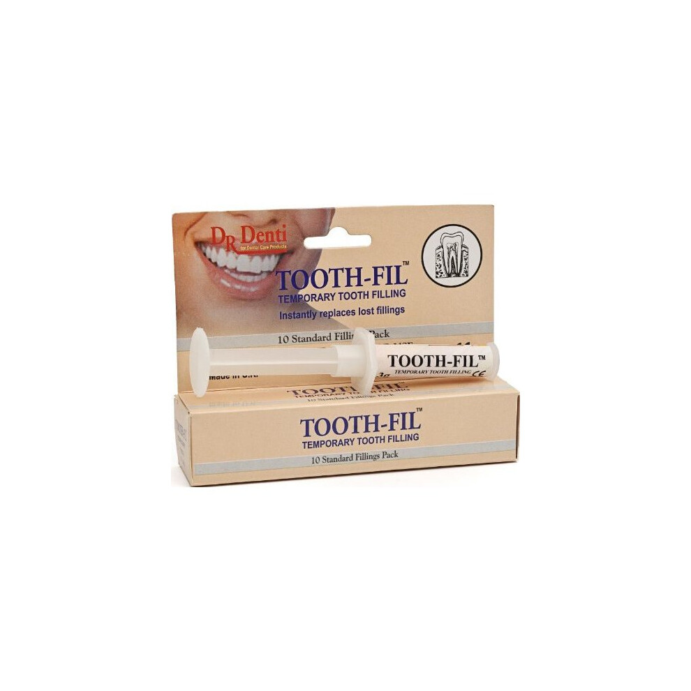 Dr Denti Tooth Fil Temporary Tooth Filling - 10 Standard Fillings Pack - Ready to use