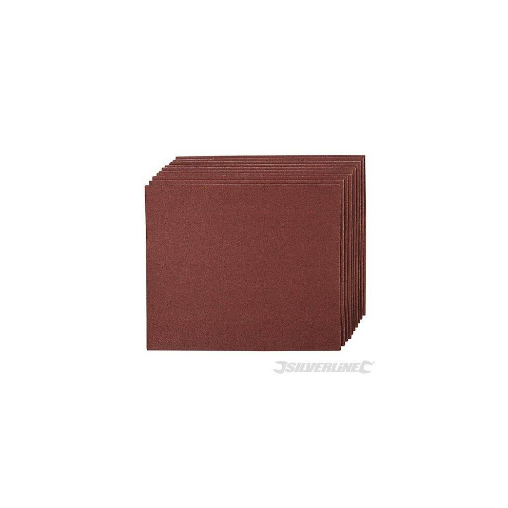 230mm x 280mm Metal Sanding Emery Cloth Sheets x10 (60 Grit)