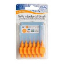 0.45mm Orange Tepe Interdental Brushes - 6 Brush Pack 045mm 1 Size - tepe interdental orange 6 brush pack 045mm brushes 1 size