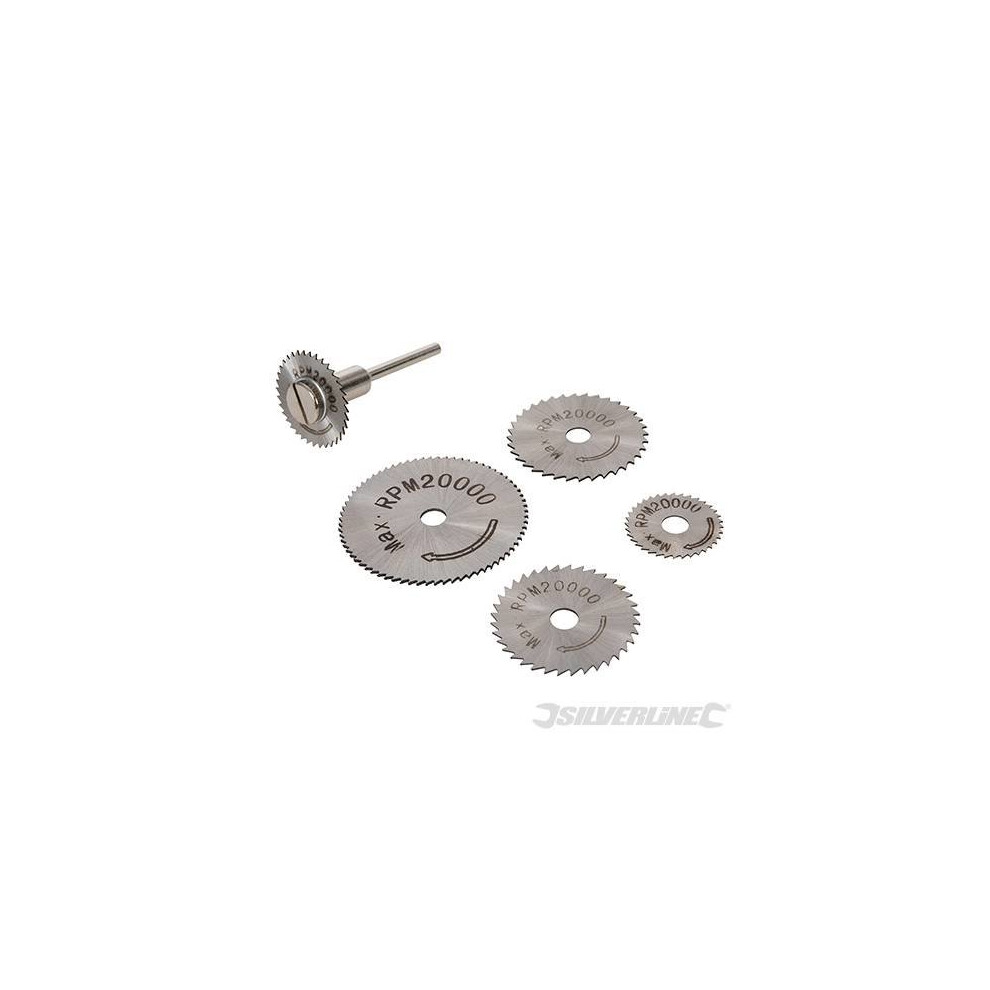 Silverline Dremel Rotary Tool Hss Saw Cutting Disc Set - 6 Piece