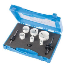 Silverline Plumbers Bi-metal Holesaw Kit 9pce 19 - 57mm Dia - Bimetal 595759 19 - holesaw bimetal kit plumbers silverline 595759 9pce 57mm 19 1957mm