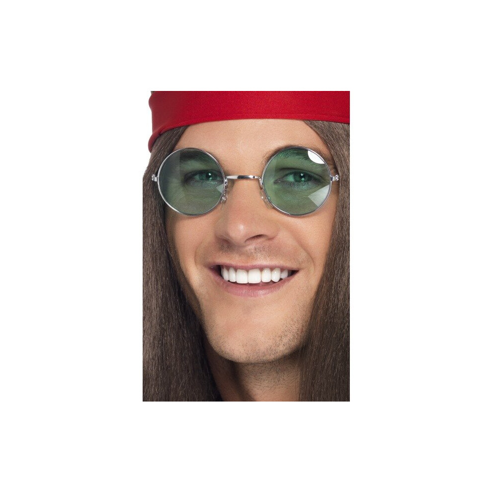 Smiffy's Seventies Hippy Specs Assorted Coloured Lenses - Fancy Dress Accessory - Hippy Specs Fancy Dress Accessory 70S Seventies Round