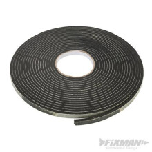 Fixman Self-adhesive Eva Foam Gap Seal 3 - 8mm / 10.5m Black - Foam Seal Black - foam seal black eva gap 105m selfadhesive door fixman excluder