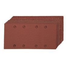 Silverline Hook & Loop 1/3 Sheets Punched 10pce 2 x 60, 3 x 80, 120, 2 x 240g - - sheets x hook loop 13 punched silverline 10pce 2 120 892499 60 80